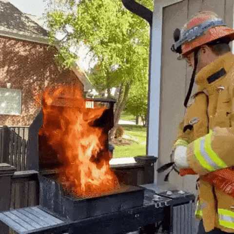 Prepared Hero Fire Blanket testimonial gif of how to use